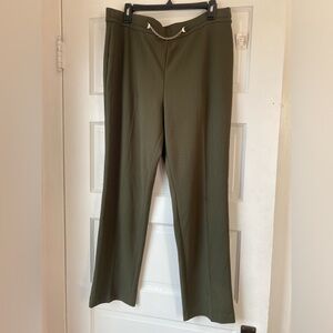 Dressbarn green stretchy office pants size 14